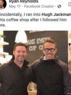 I ran into Hugh Jackman at his coffee shop - poza demo