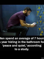 Men spend on average 7 hours in the bathroom - poza demo