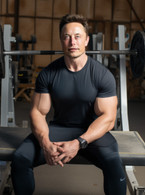 Elon Musk with muscles at they gym - poza demo