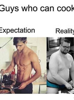 Guys who can cook. Expectations vs reality - poza demo