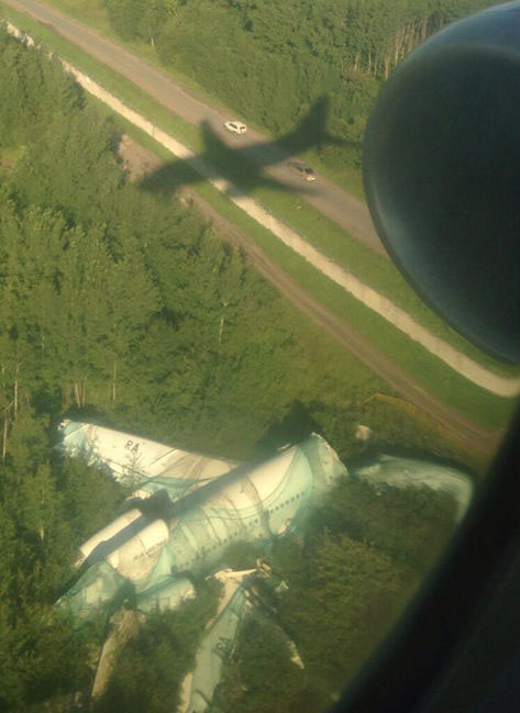 Înainte de aterizeazare pe un aeroport din Moscova