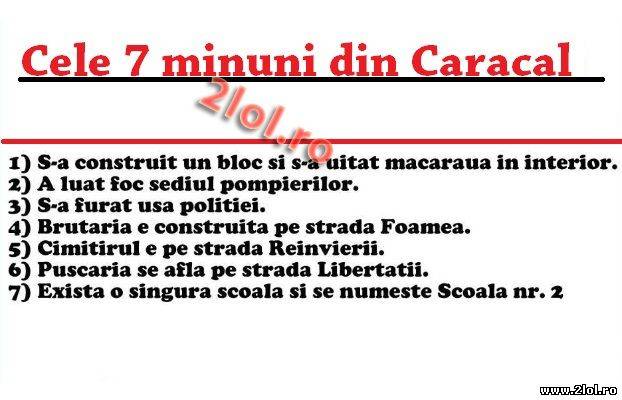 Cele 7 minuni din Caracal poze haioase