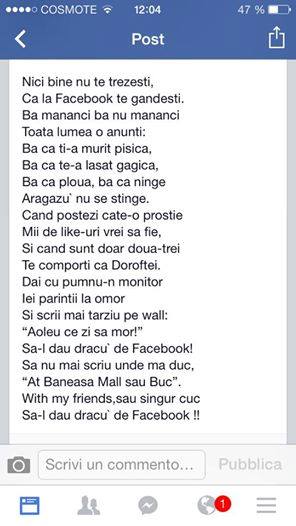 Poezia facebook-ului poze haioase