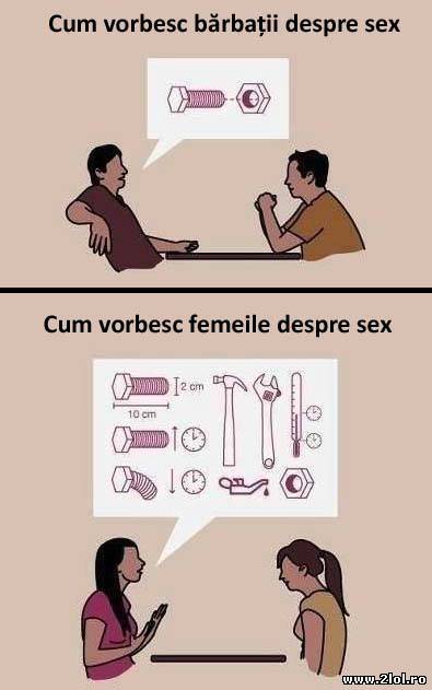 Cum vorbesc bărbați și femeile despre sex poze haioase