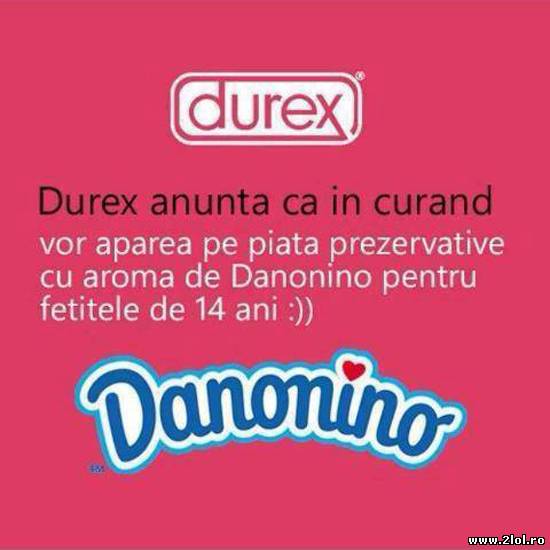 În curând, prezervative Durex cu aromă Danonino poze haioase
