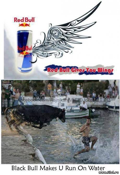 Black bull makes u run on water poze haioase