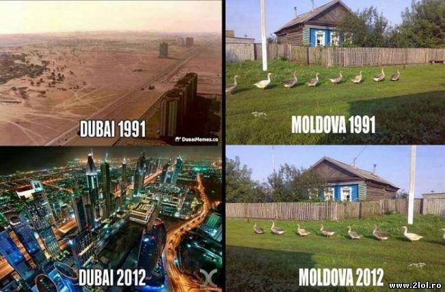 Diferența dintre Dubai și Moldova | poze haioase