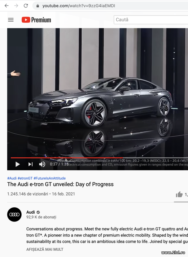Audi e-tron GT dezvaluit | poze haioase