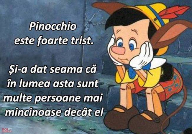 Vestea care l-a întristat pe Pinocchio | poze haioase