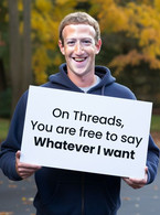 On threads you are free to say what Zuck wants - poza demo