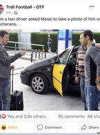 Taxi driver asked Messi to take a photo of him - poza demo