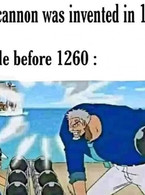 The cannon was invented in 1260 - One Piece - poza demo