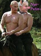 Calin Georgescu si Putin pe cal - poza demo