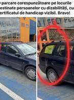 Certificat de handicap vizibil - poza demo
