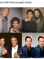 Actors with their younger selves - poza demo