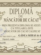 Diploma de mancator de cacat - Gadea Mihai - poza demo