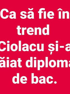 Ciolacu si diploma de bac - poza demo