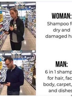 Woman and man using shampoo - poza demo