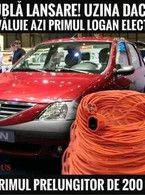Uzina Dacia lanseaza primul Logan electric - poza demo