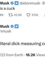 Zuck is a cuck. Dick measuring contest. Elon Musk - poza demo