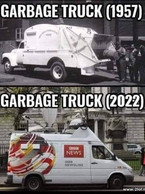 Garbage truck 1957 and 2022 - poza demo