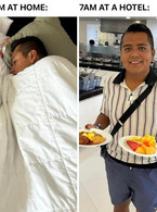 9AM at home and 7AM at a hotel - poza demo