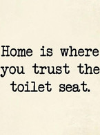 Home is where you trust the toilet seat - poza demo
