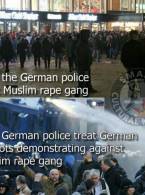 Cum trateaza politia germana violul si protestul - poza demo