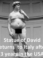 Statue of David returns to Italy after 3 years in - poza demo