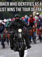 Biker who identifies as cyclists wins tour de fran - poza demo