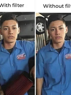 With filter and without filter - poza demo