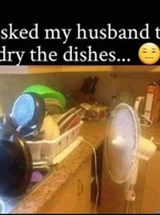Asked my husband to dry the dishes - poza demo