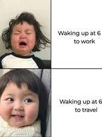 Waking up at 6 am to travel - poza demo