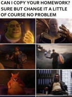 Can I copy your homework? Shrek - Avengers - poza demo