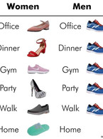 Women and Men choices for shoes - poza demo