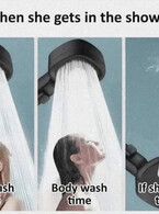 When she gets in in the shower - poza demo