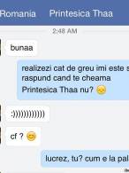 Când te contactează "Printesica Thaa" - poza demo