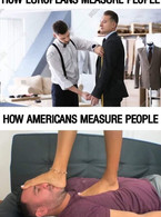 How europeans measure people and americans - poza demo