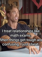 I treat relationships like math exams - poza demo