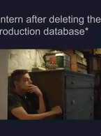 Interns after deleting the production database - poza demo