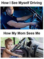 How I see myself driving and how my mom sees me - poza demo