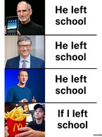 He left school - poza demo