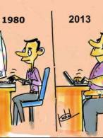 Oamenii si calculatorul, anul  1980 vs anul 2013 - poza demo
