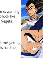 Kid me, wanting to look like Vegeta - poza demo