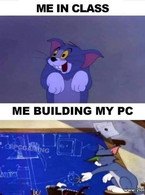 Me in class. Me building my PC - poza demo