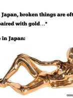 Broken things are repaired with gold in Japan - poza demo