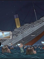 Daca titanicul s-ar fi scufundat in era smartphone - poza demo