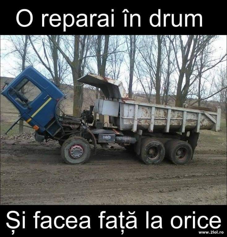 O reparai in drum si facea fata la orice | poze haioase