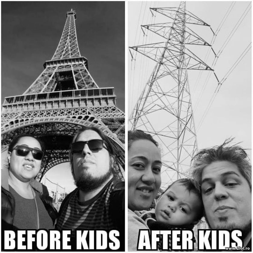 Vacations before kids and after kids | poze haioase