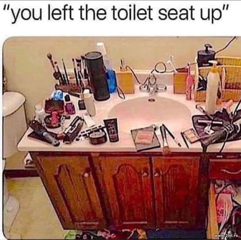 You left the toilet seat up | poze haioase